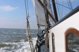 De Mon Desir zeilt zowel op het IJsselmeer als ook veel op het Wad.
